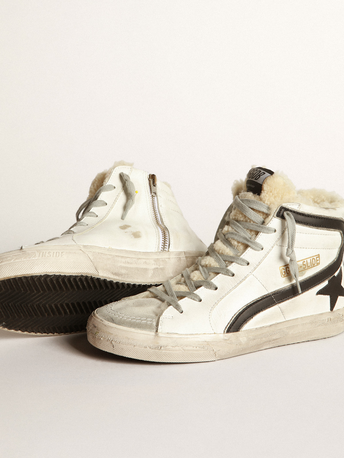 shearling slide sneaker