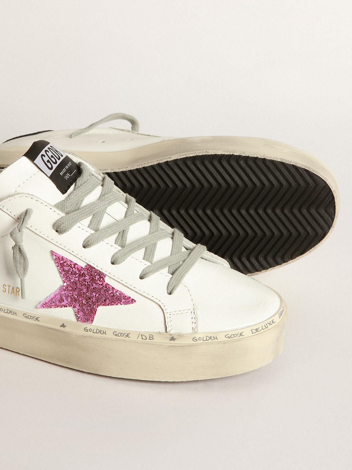 Golden goose pink hi on sale star