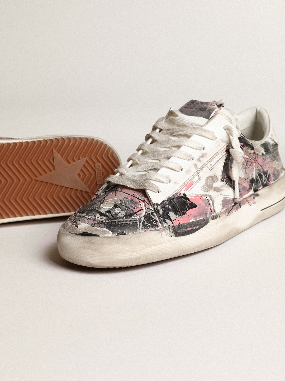 Golden goose white outlet splatter