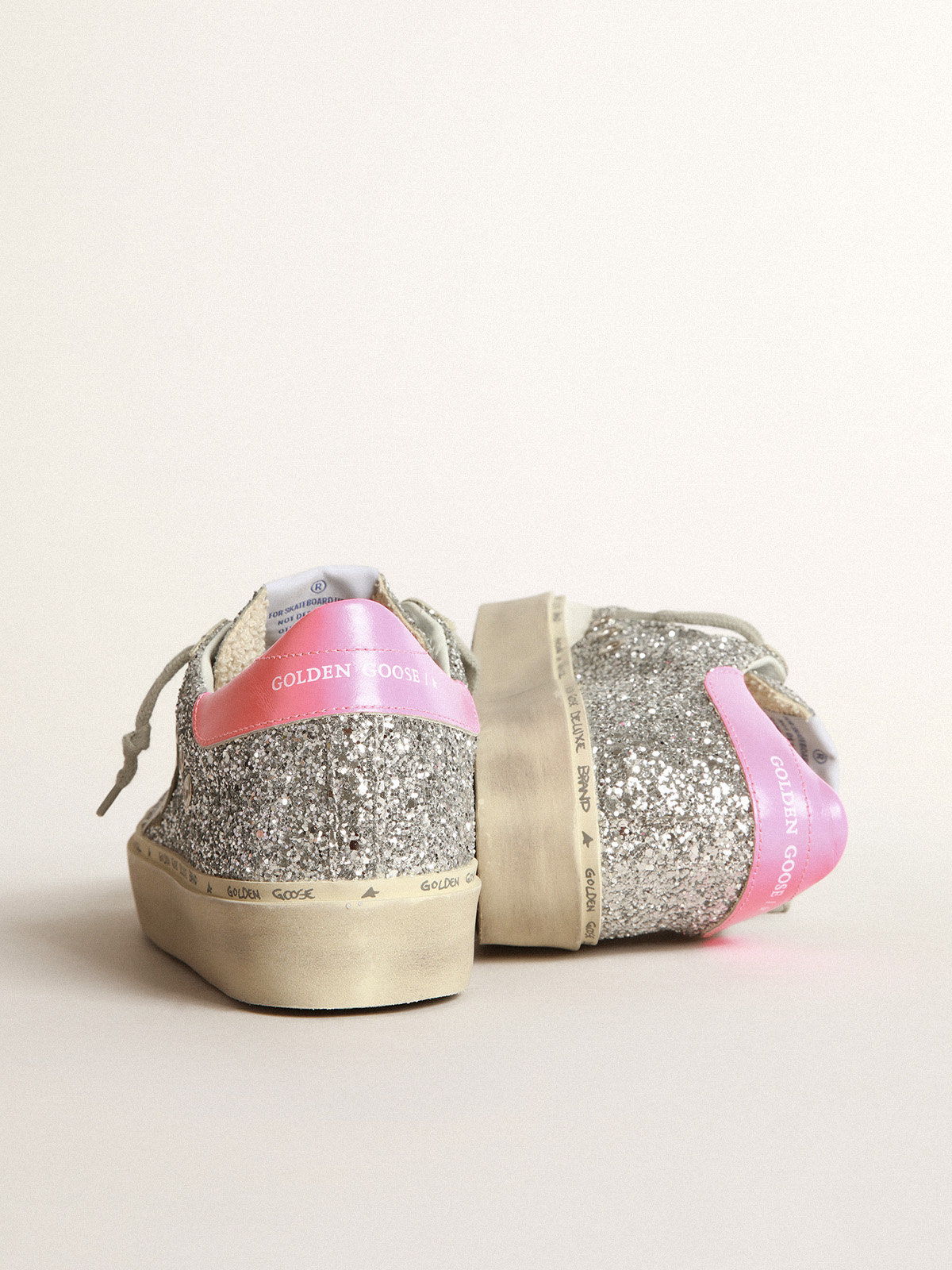 Golden goose hi star silver clearance glitter