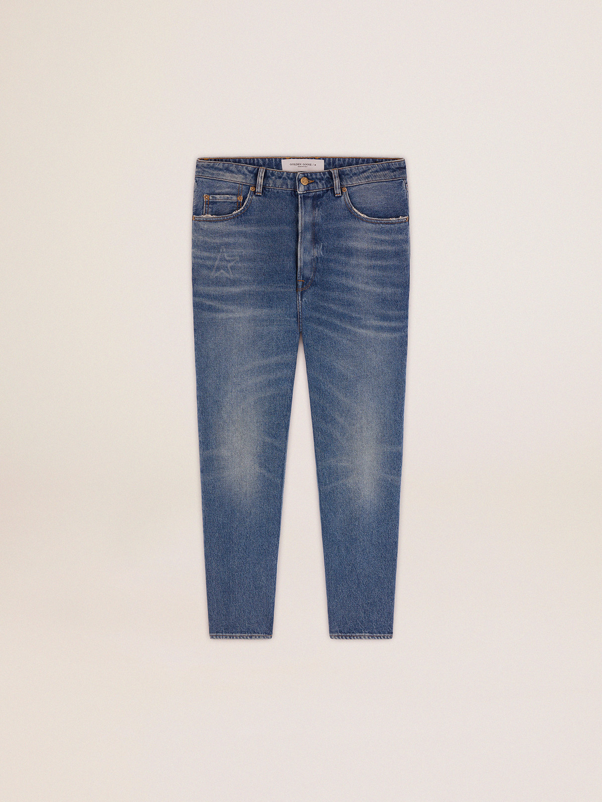 Calça Jeans Slim Masculina Com Lavagem Média