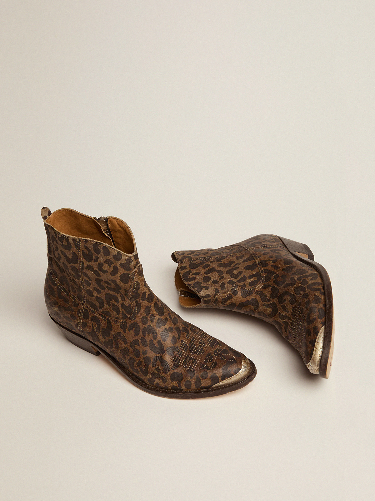 Leopard western outlet booties