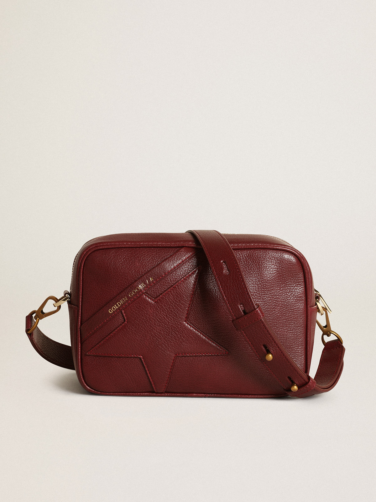 Duo Tone Leather Crossbody Bag - Black, Brown - Shoulderbags