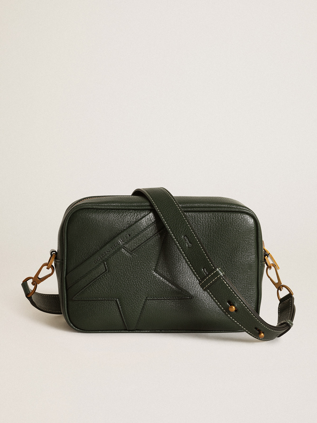 Shop LC Hong Kong Closeout Green Leather Crossbody Bag