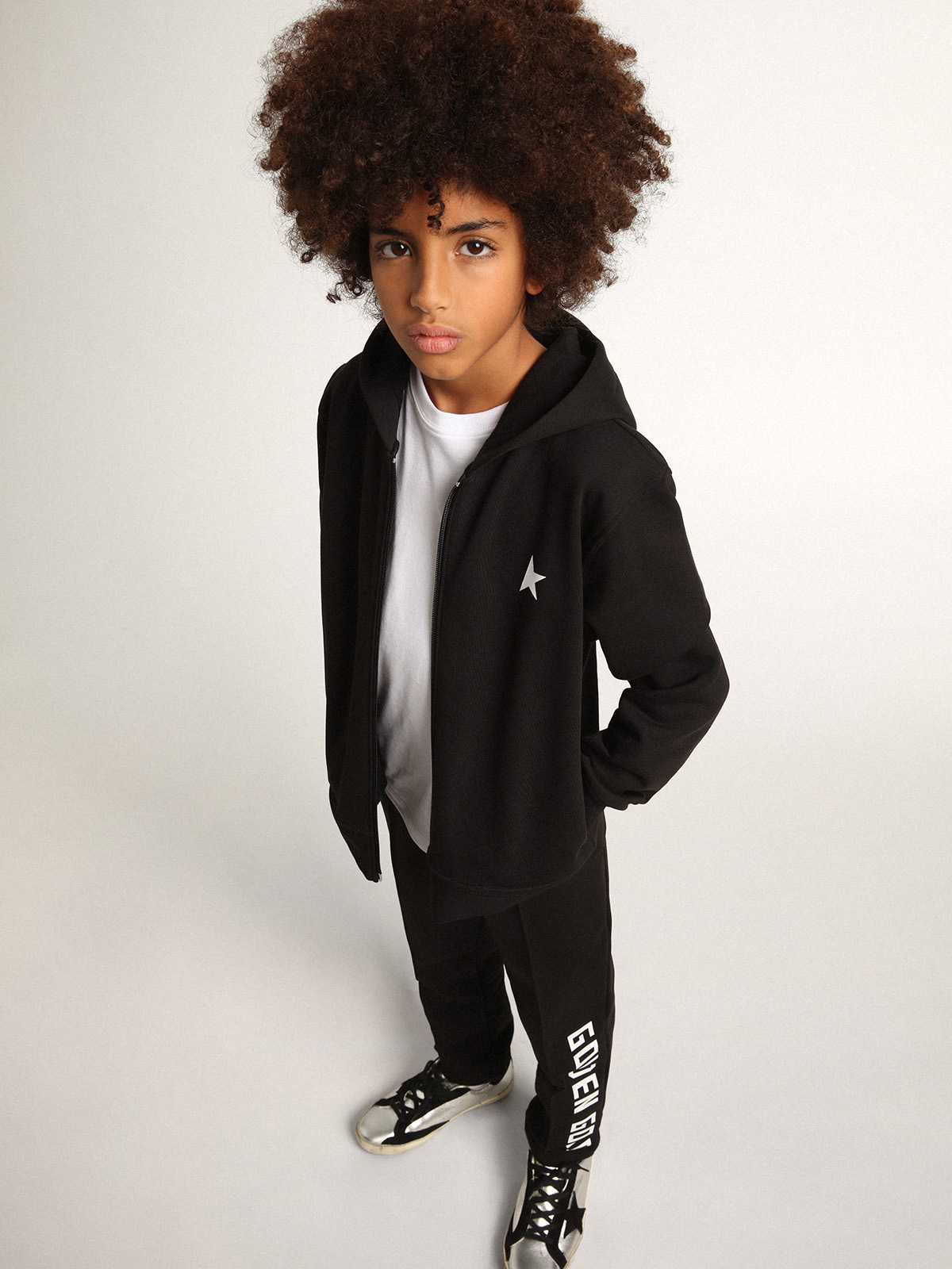 Boys black hooded sweatshirt new arrivals