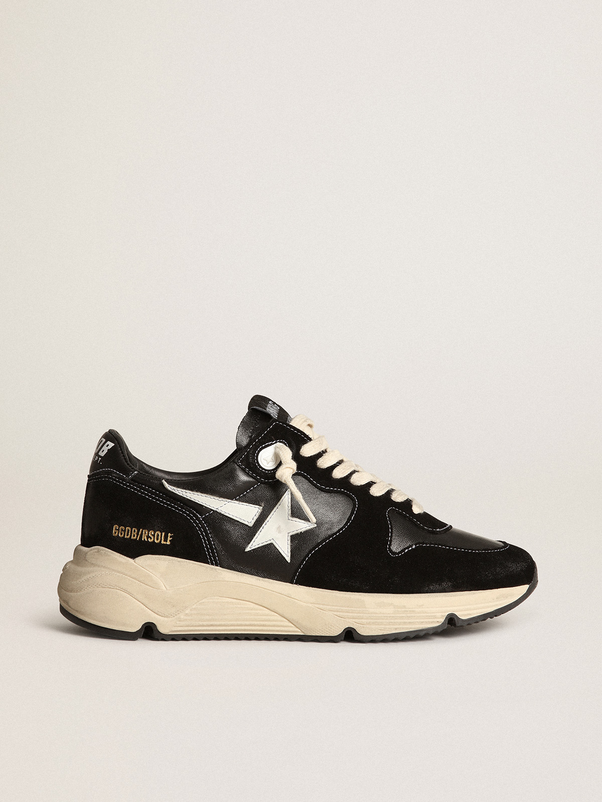 Running de Hombre de napa y ante negros con | Golden Goose