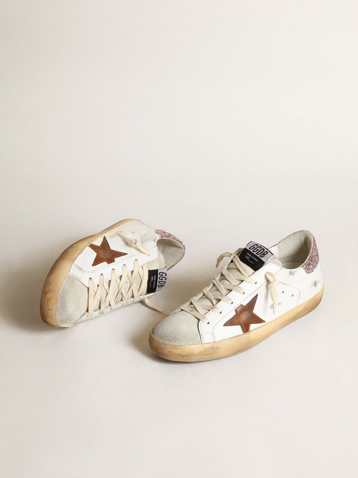 Pink glitter store star golden goose