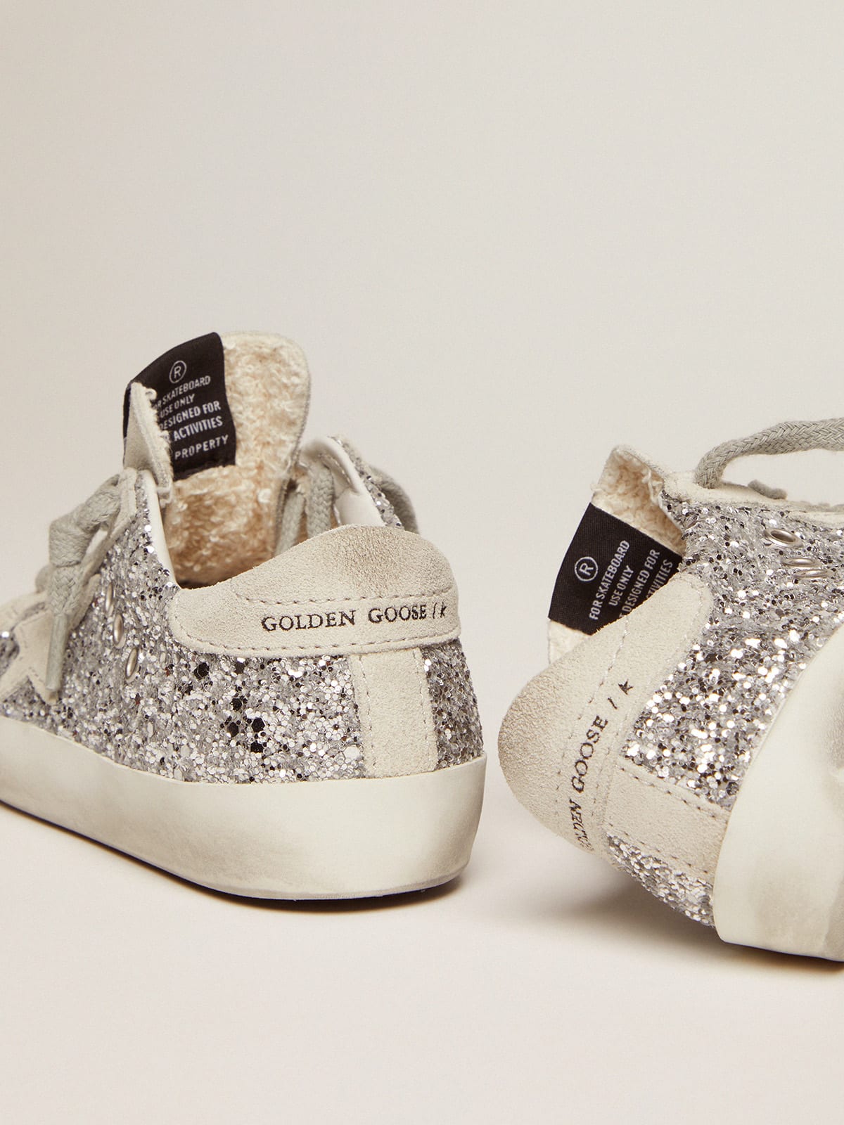 Golden goose sneakers on sale silver glitter star