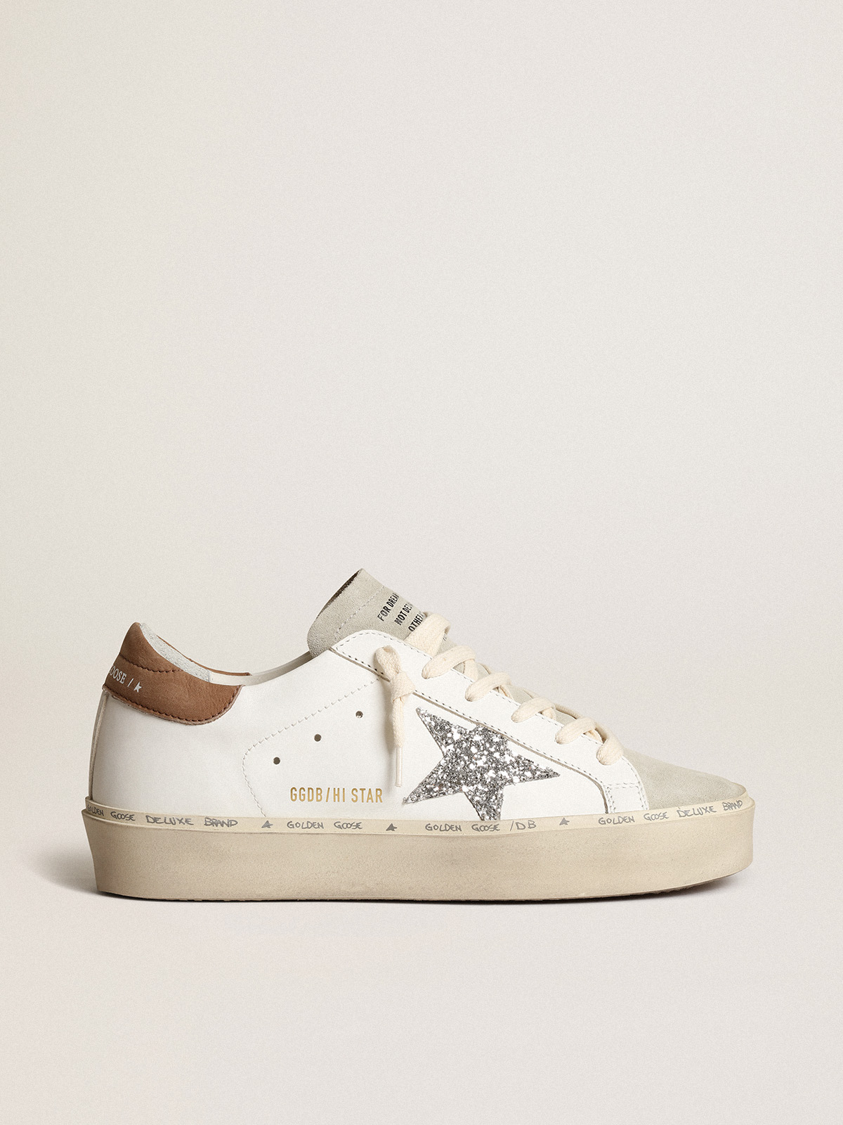 Golden goose hi store star silver glitter