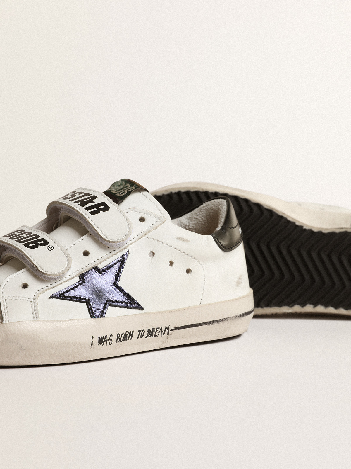 Childrens black leather velcro on sale converse