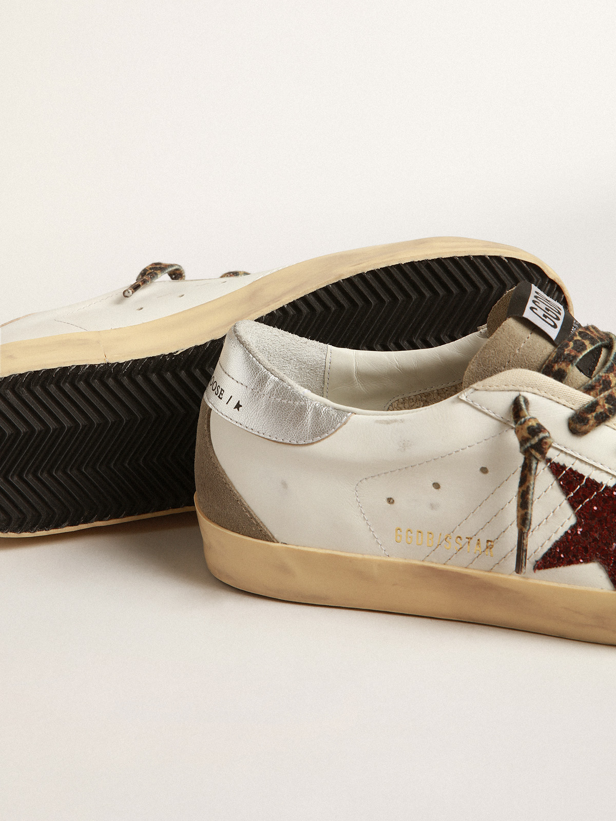 Superstar bande shop bordeaux croco