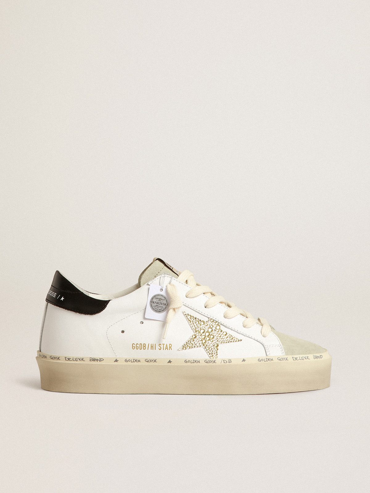 Hi Star with Swarovski crystal star and black heel tab | Golden Goose