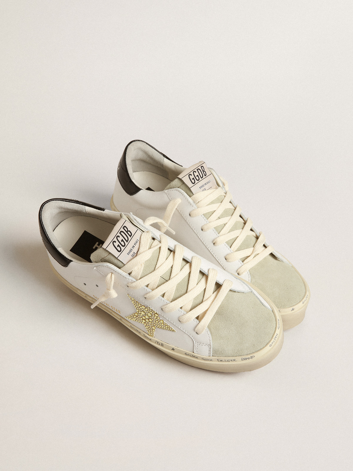 Hi Star with Swarovski crystal star and black heel tab | Golden Goose