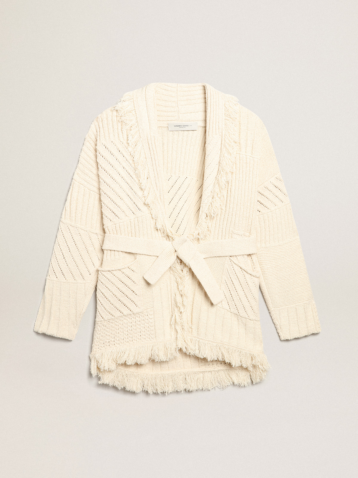 Belted cardigan shop