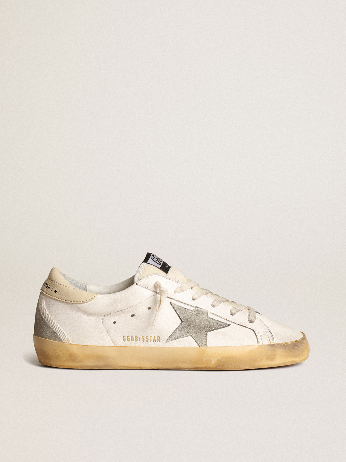 Super-Star LTD with ice-gray suede star and PVC heel tab | Golden