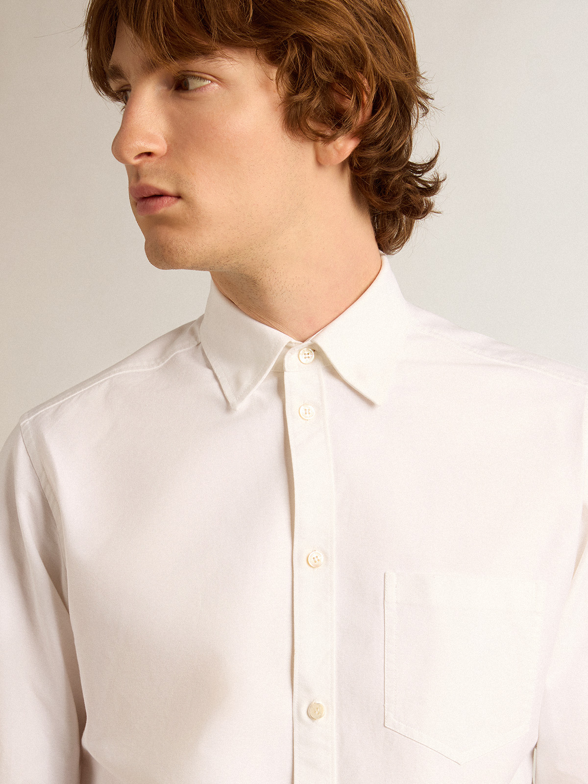 White cotton shirt | Golden Goose