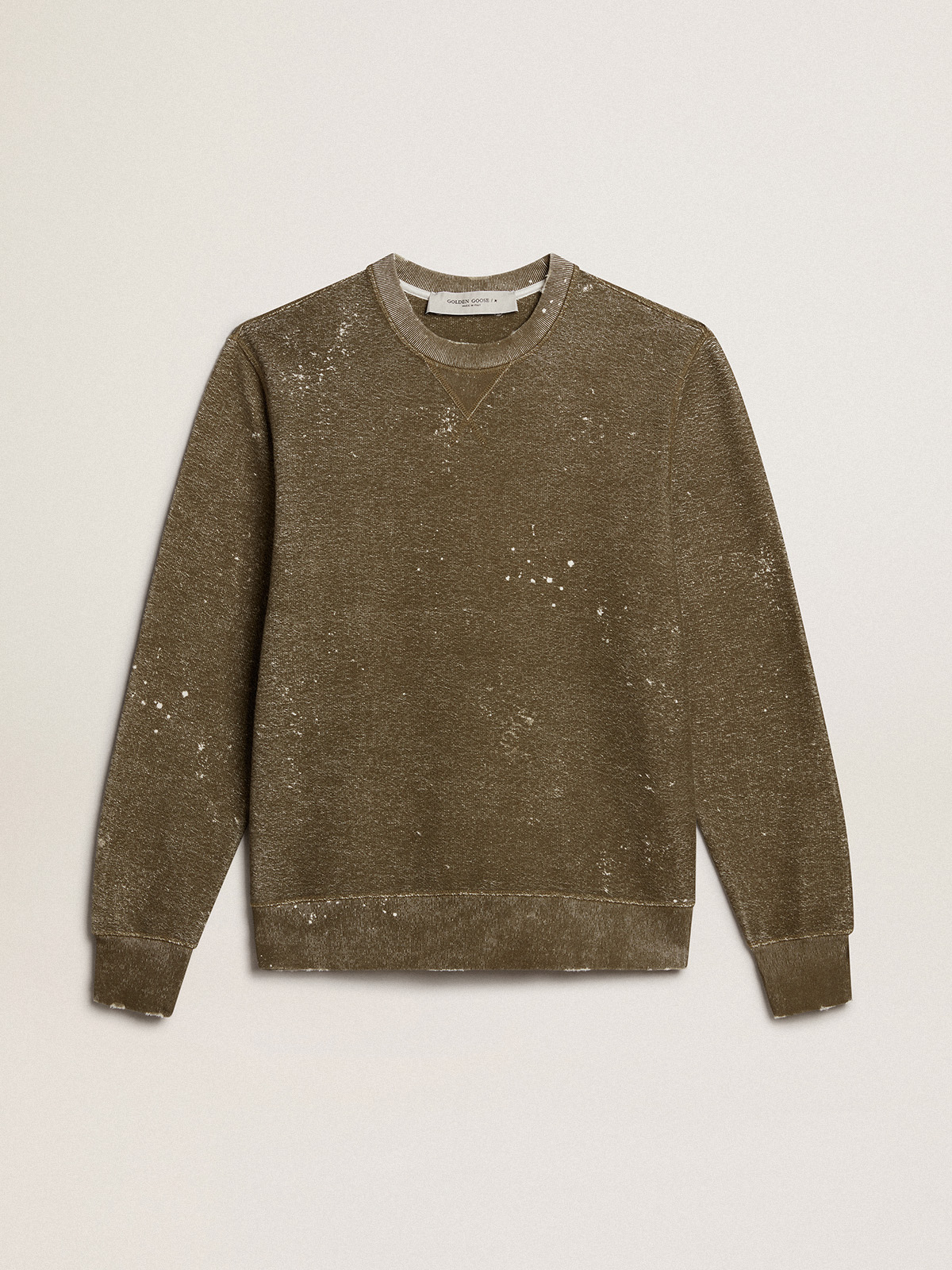 Thick cashmere sweater in english rib in Petrol