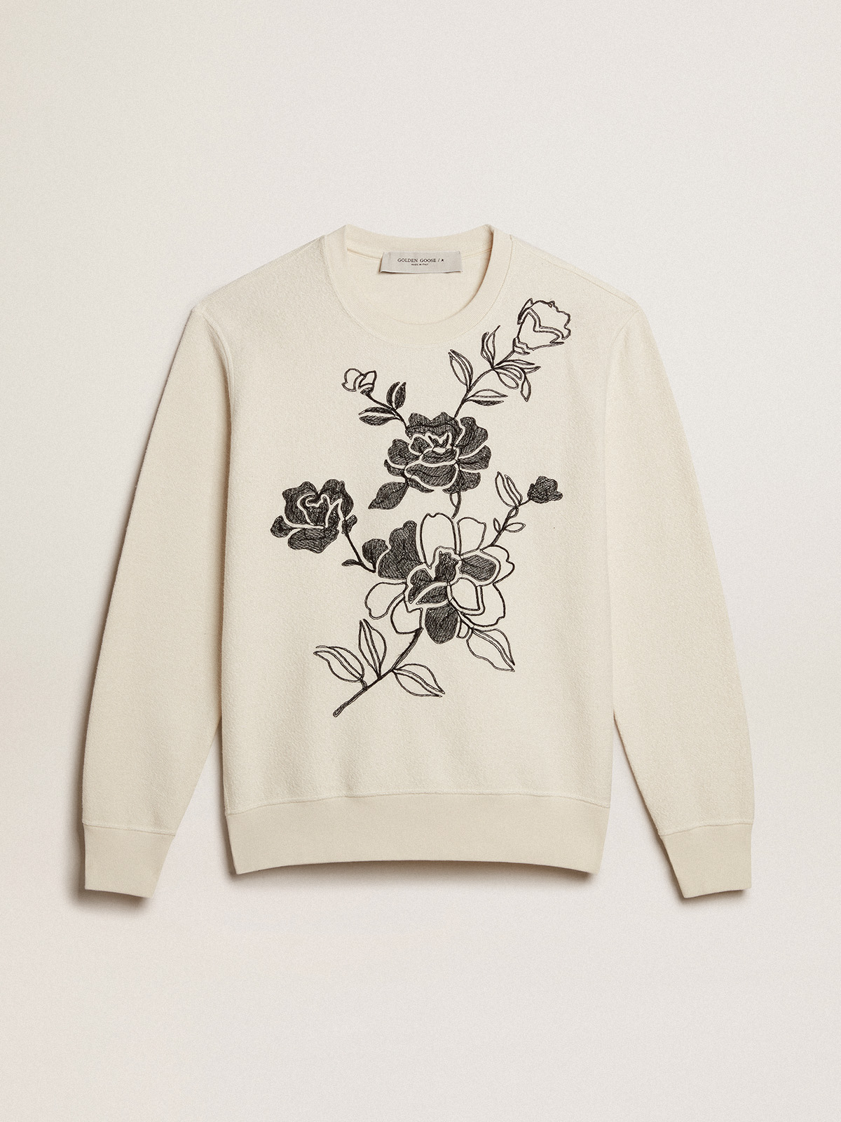 LOUIS VUITTON LV Floral Print Crew Neck Long Sleeve Sweater For Men Bl