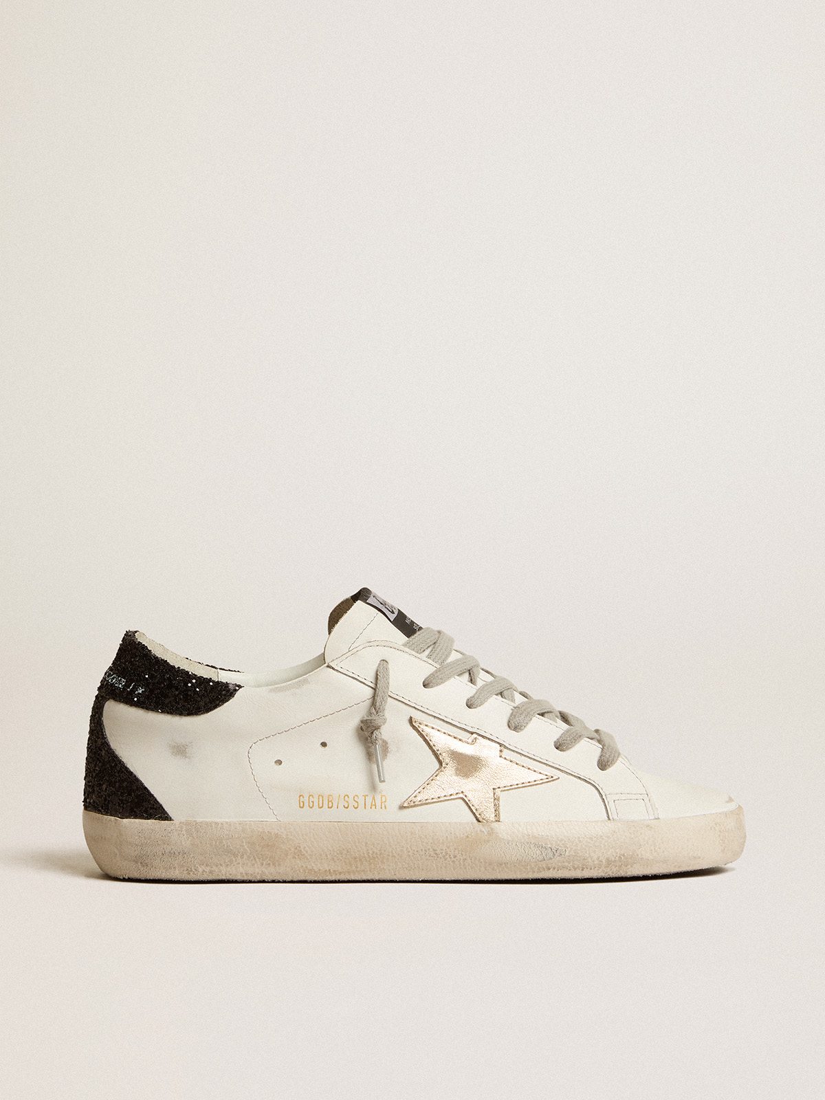 Golden goose silver store glitter black star