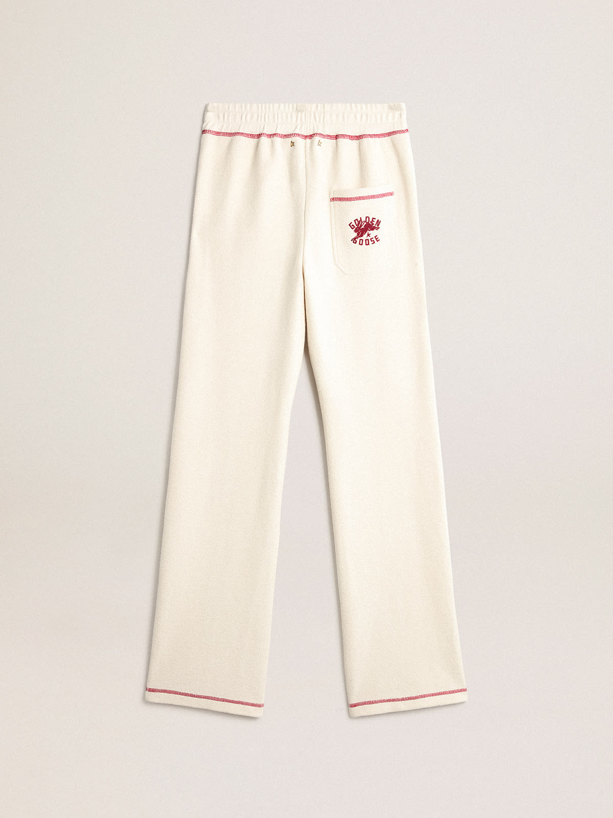 Women's heritage white joggers with CNY logo