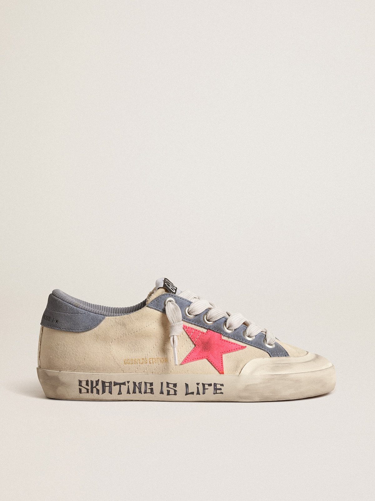 Super Star Penstar LTD in canvas with lobster colored suede star