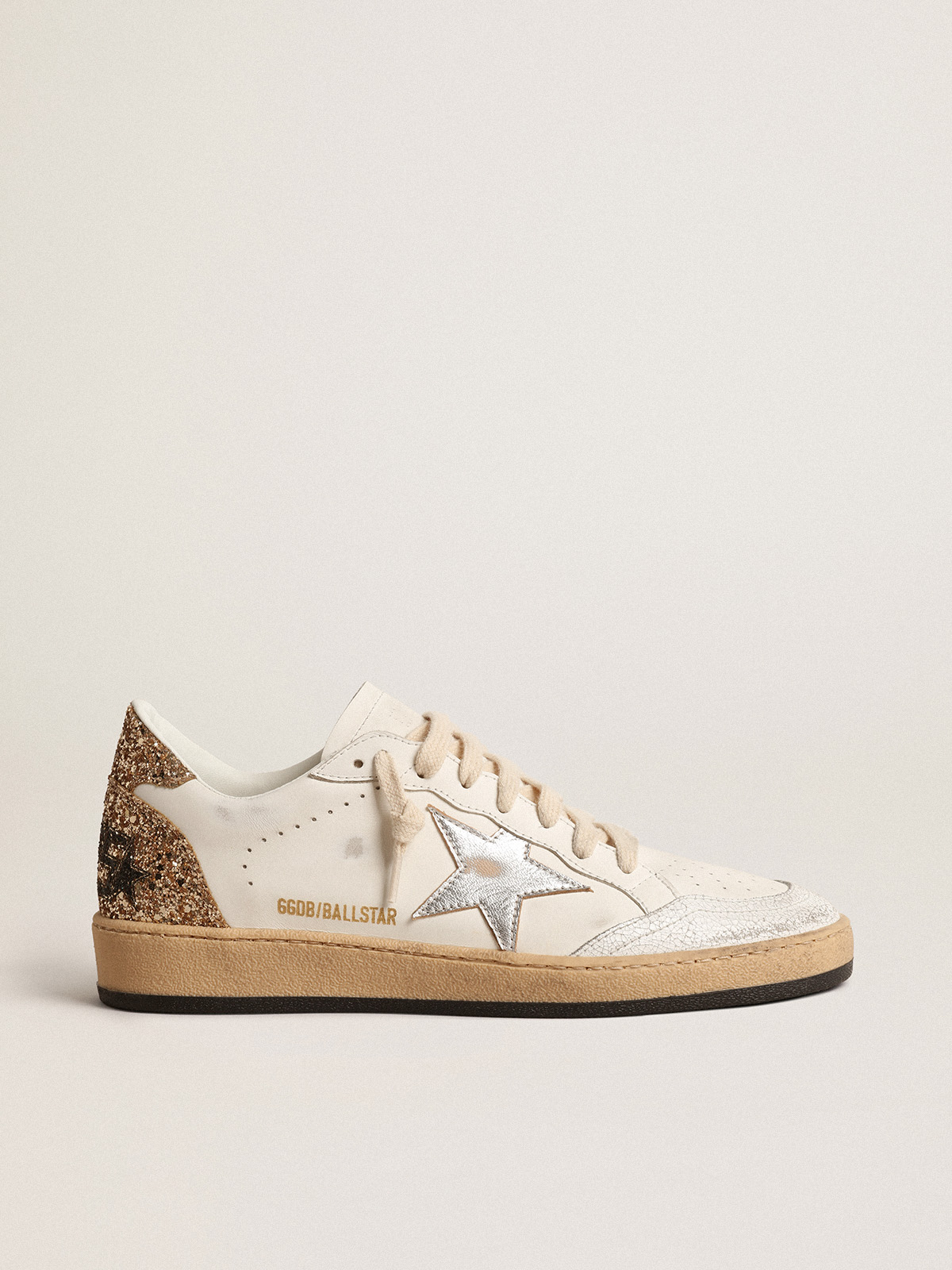 Ball Star with metallic leather star and glitter heel tab | Golden Goose