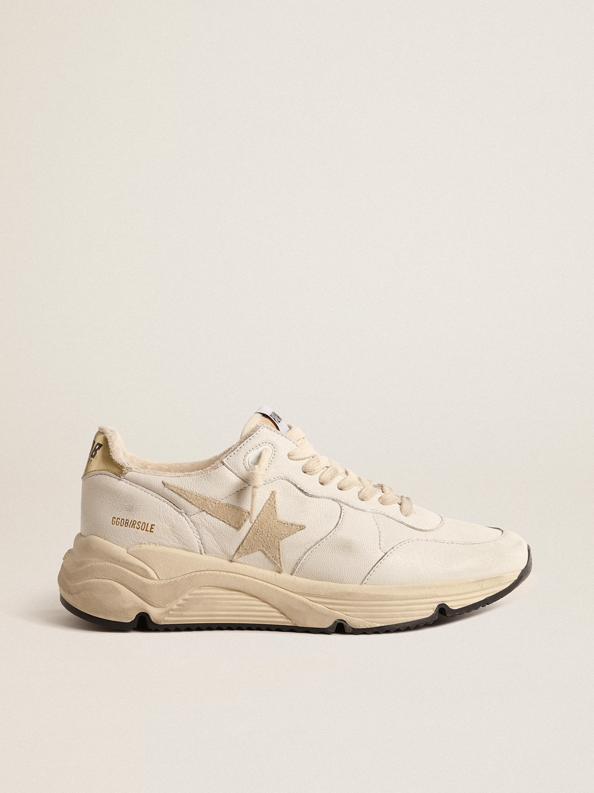 Running Sole LTD in nappa with suede star and gold heel tab | Golden Goose