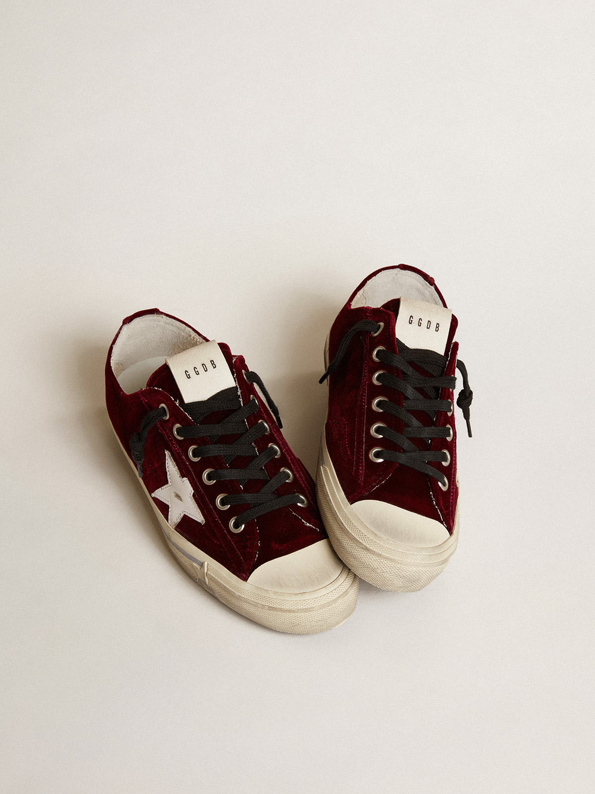 golden goose mid star velvet sneakers