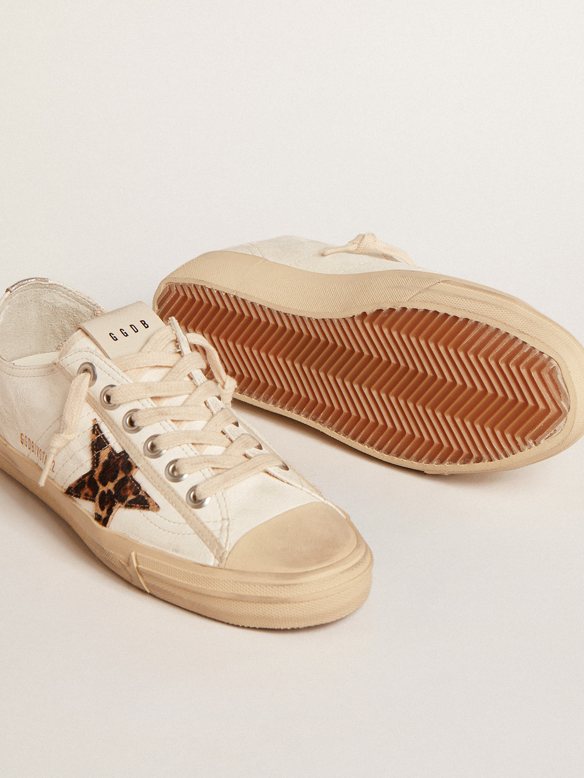V-Star LTD in nappa with pony skin star and silver heel tab | Golden Goose