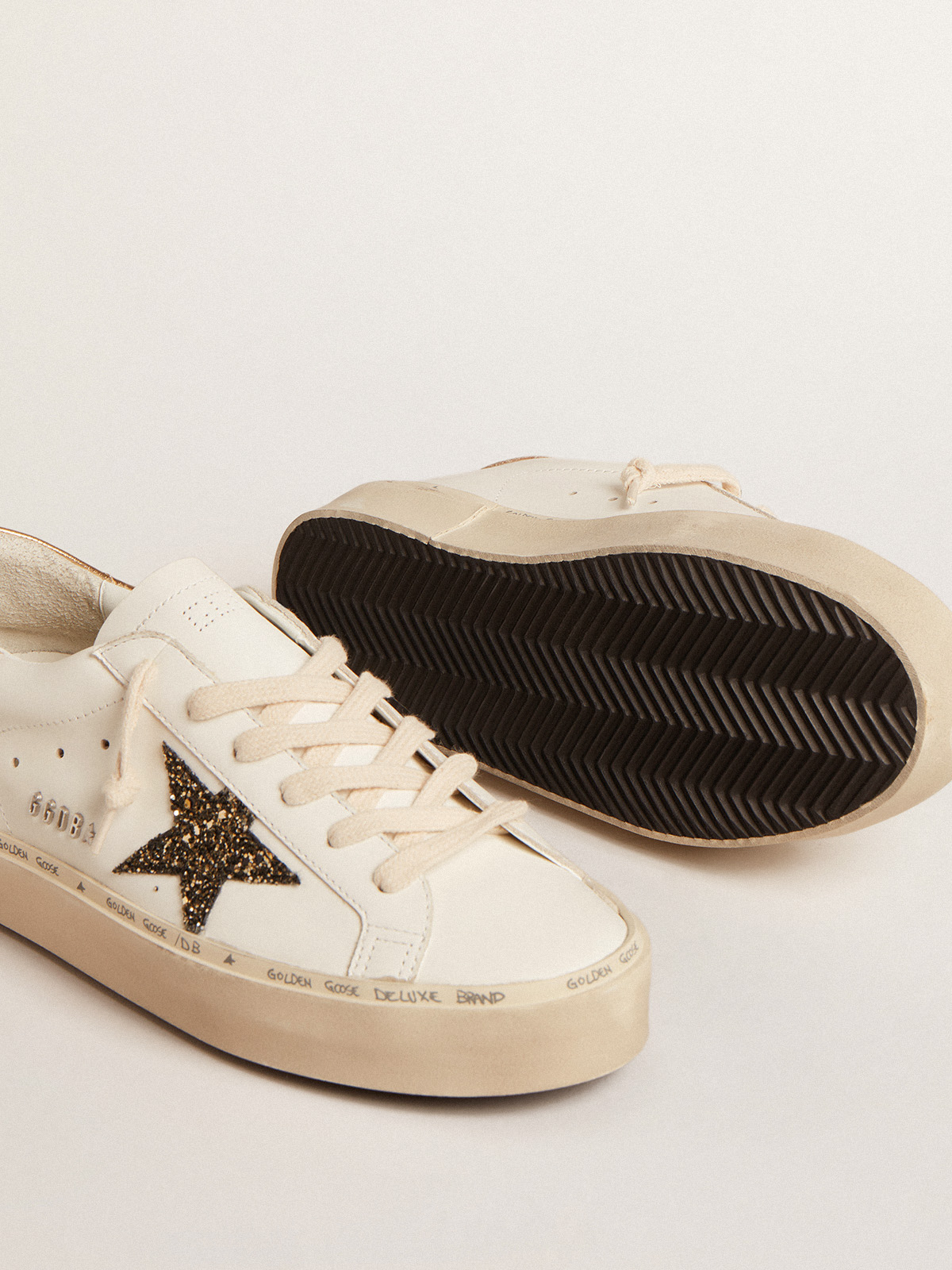 Hi Star LTD with black and gold glitter star and gold heel tab ...