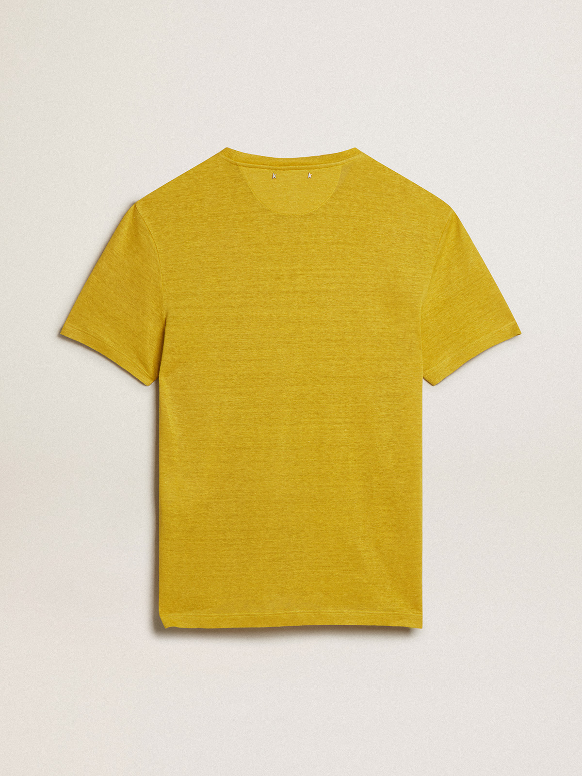 Goal Printed Round Neck Mustard Kid's T-Shirt