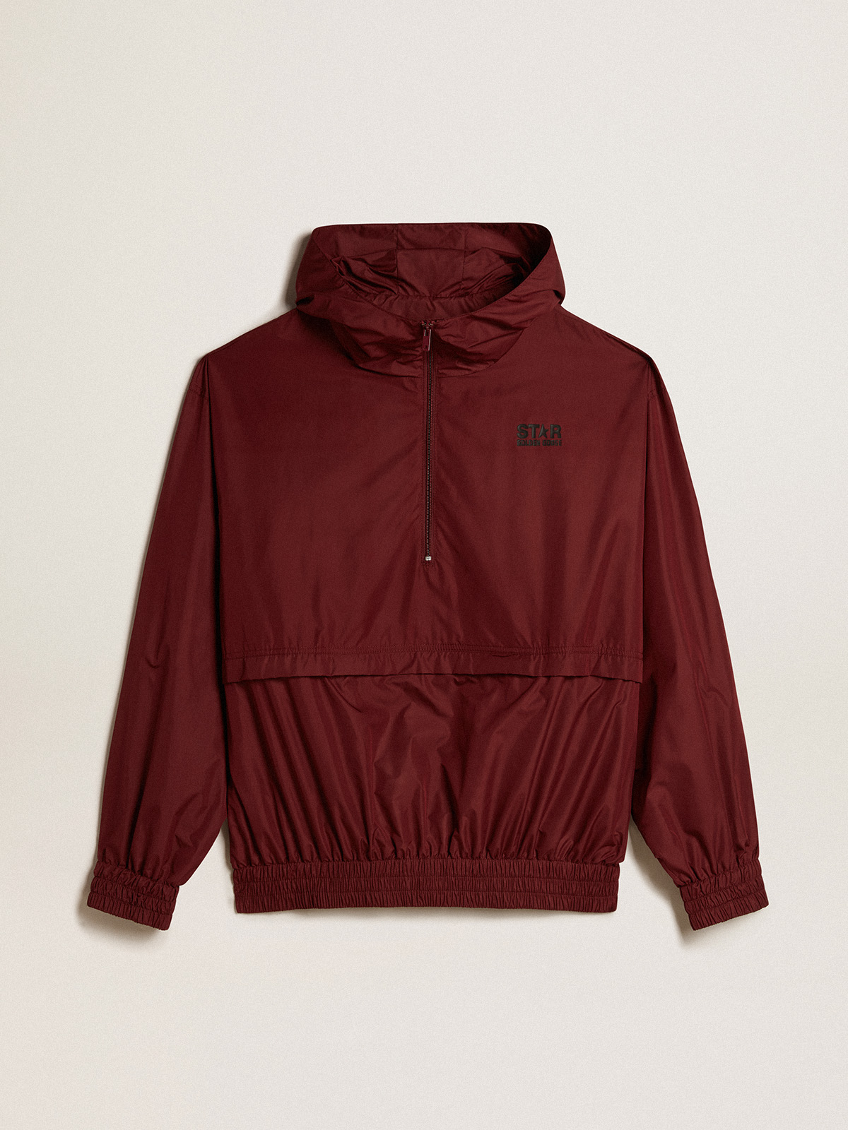 Burgundy and 2025 white windbreaker