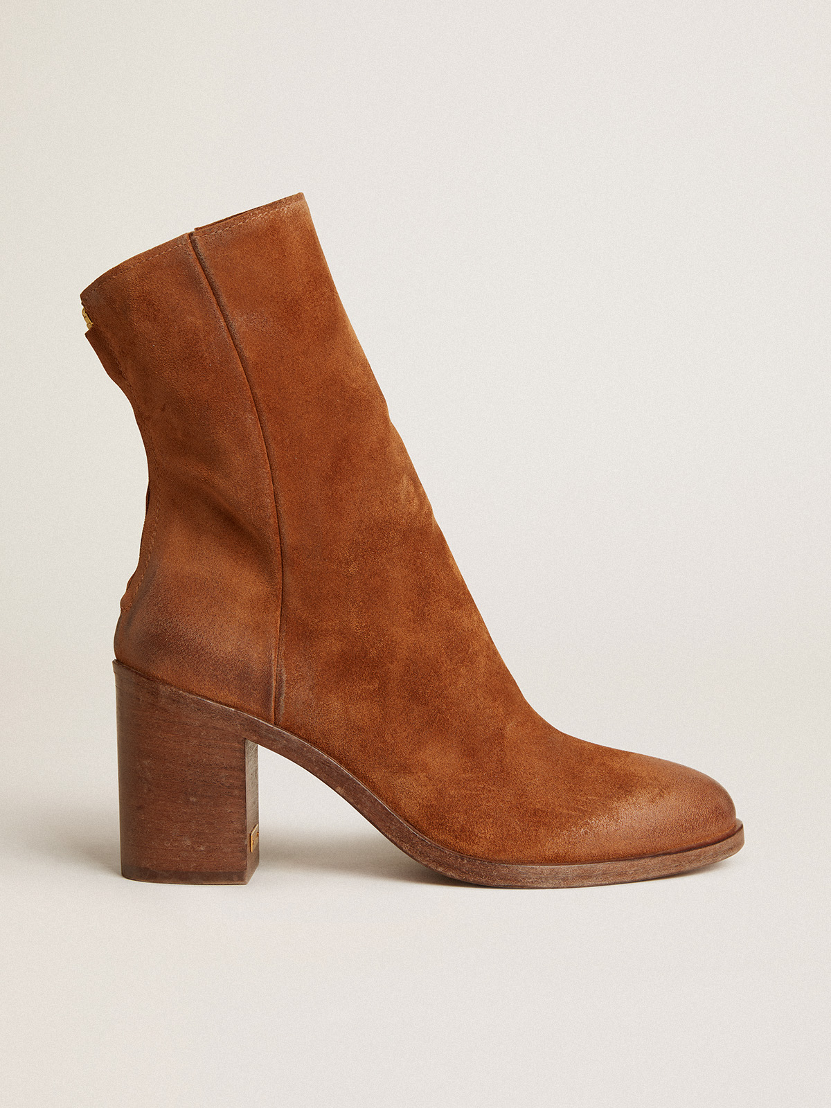 Vivienne ankle boots in cognac suede