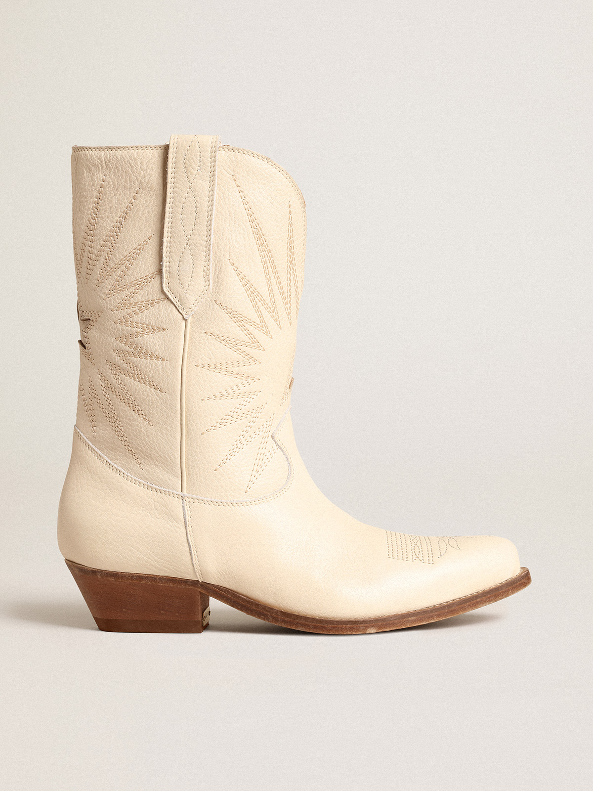 Golden goose on sale white cowboy boots