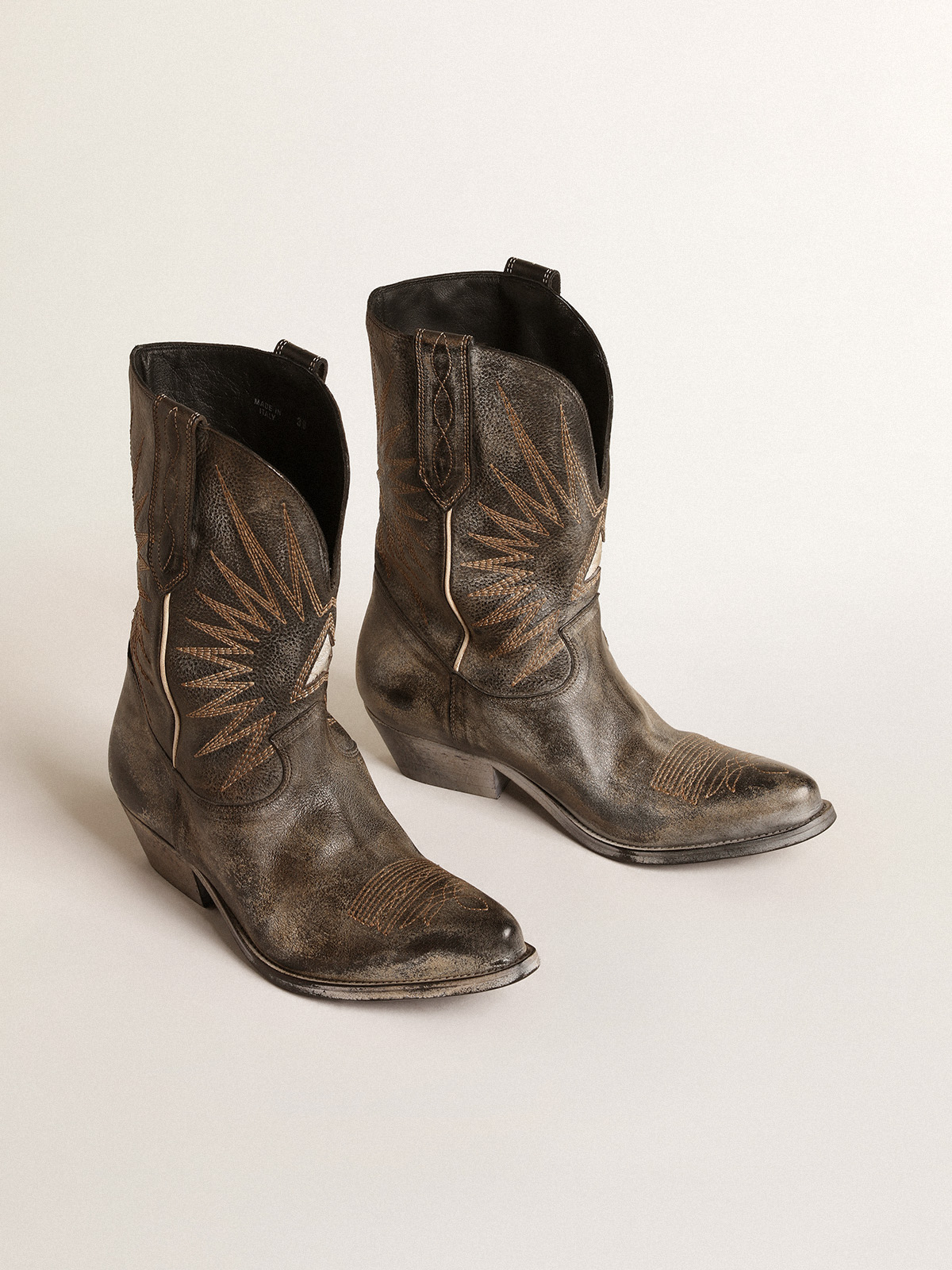 Golden goose cheap silver boots