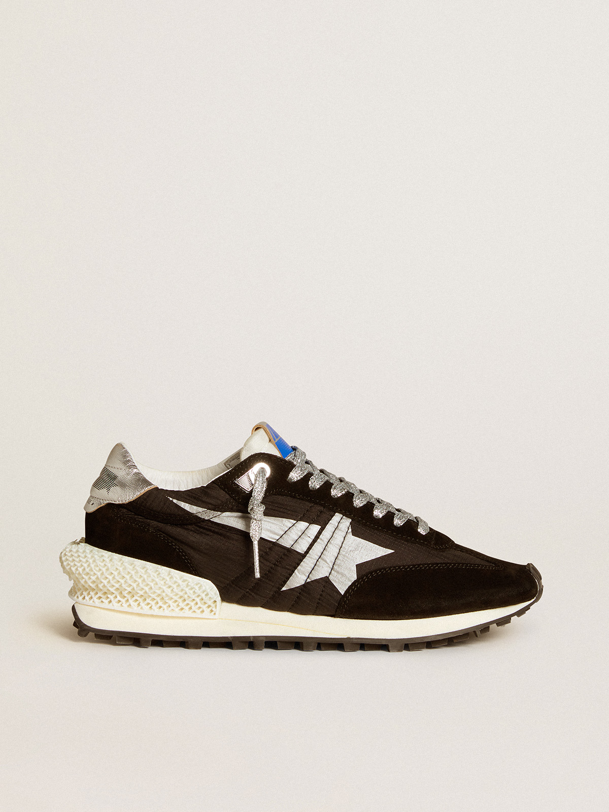 B-East trainer in leather, suede and mesh black - Women