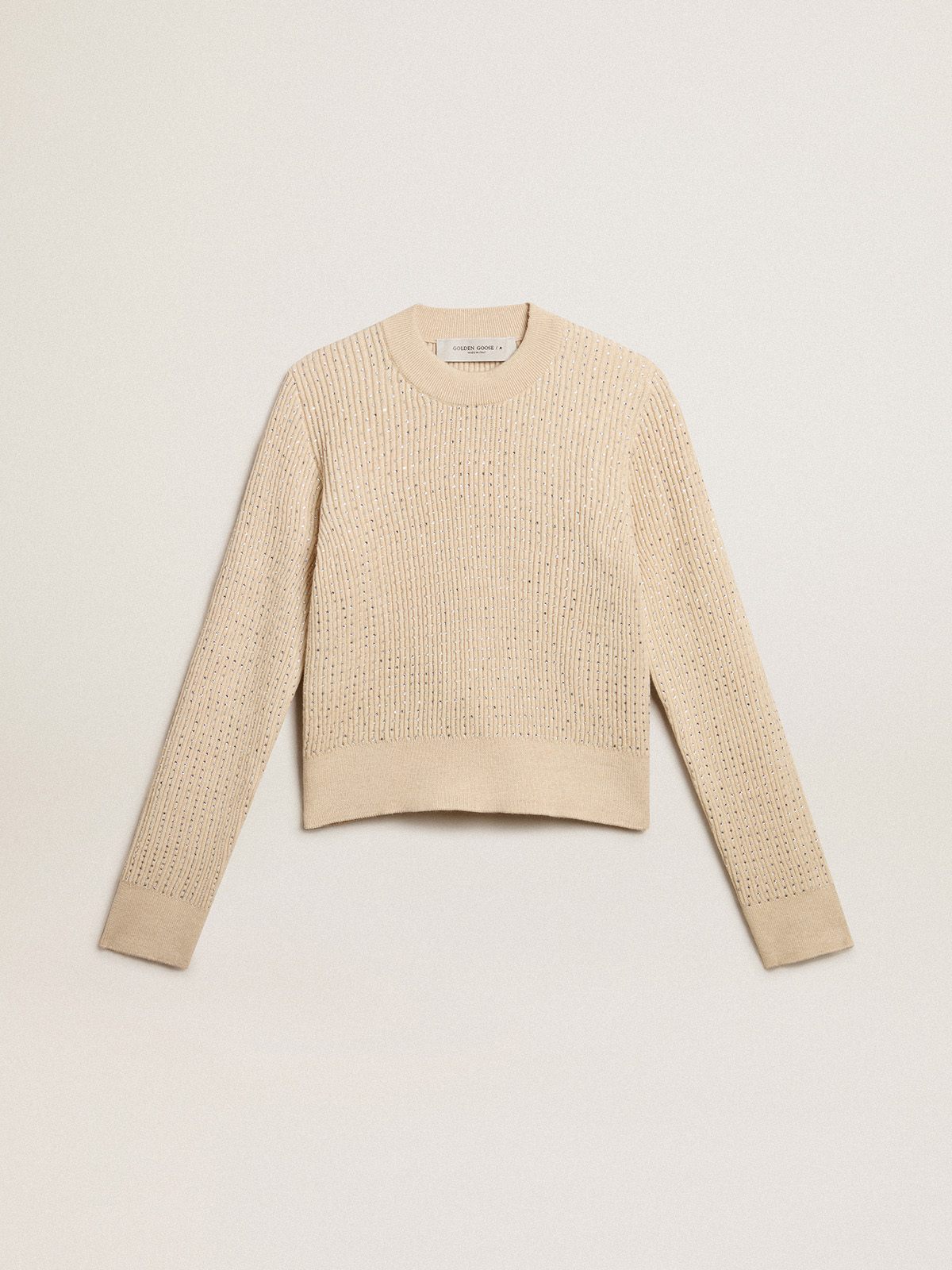 Cropped Oversized V-Neck Cable Sweater - Golden Chartreuse - GOLDEN  CHARTREUSE / S