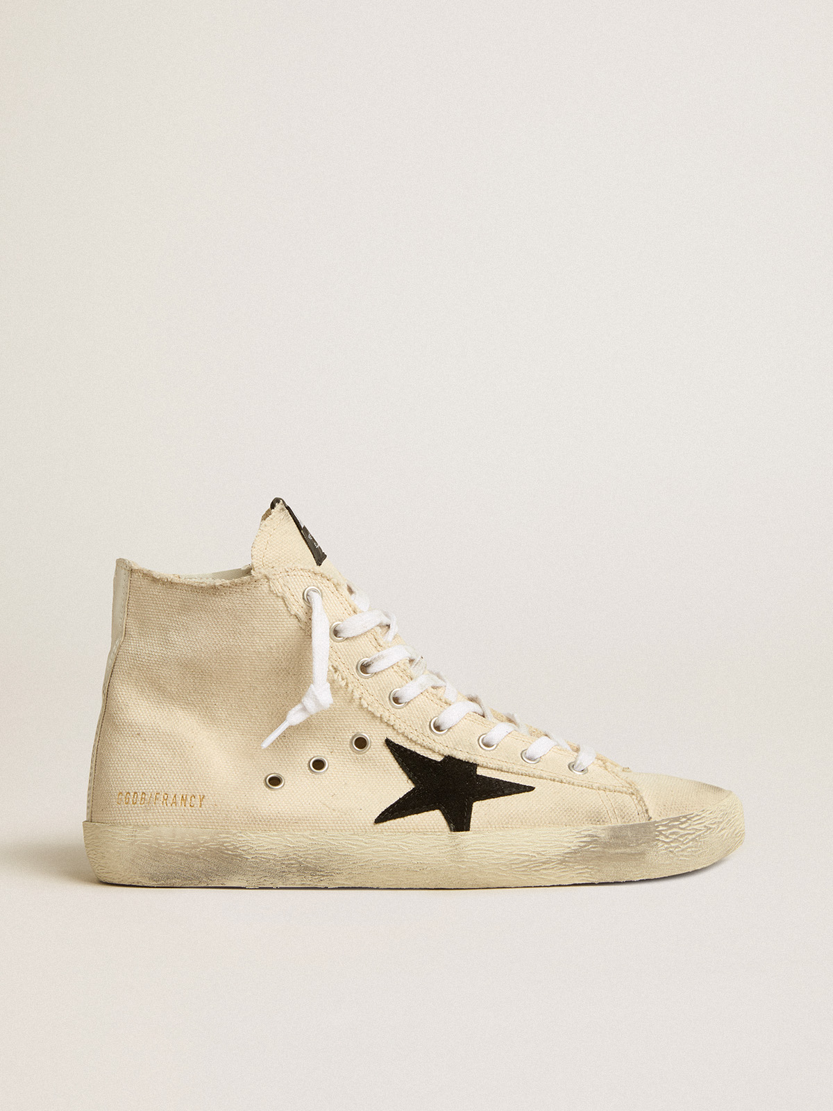 Francy Penstar in canvas with black suede star and leather heel tab |  Golden Goose