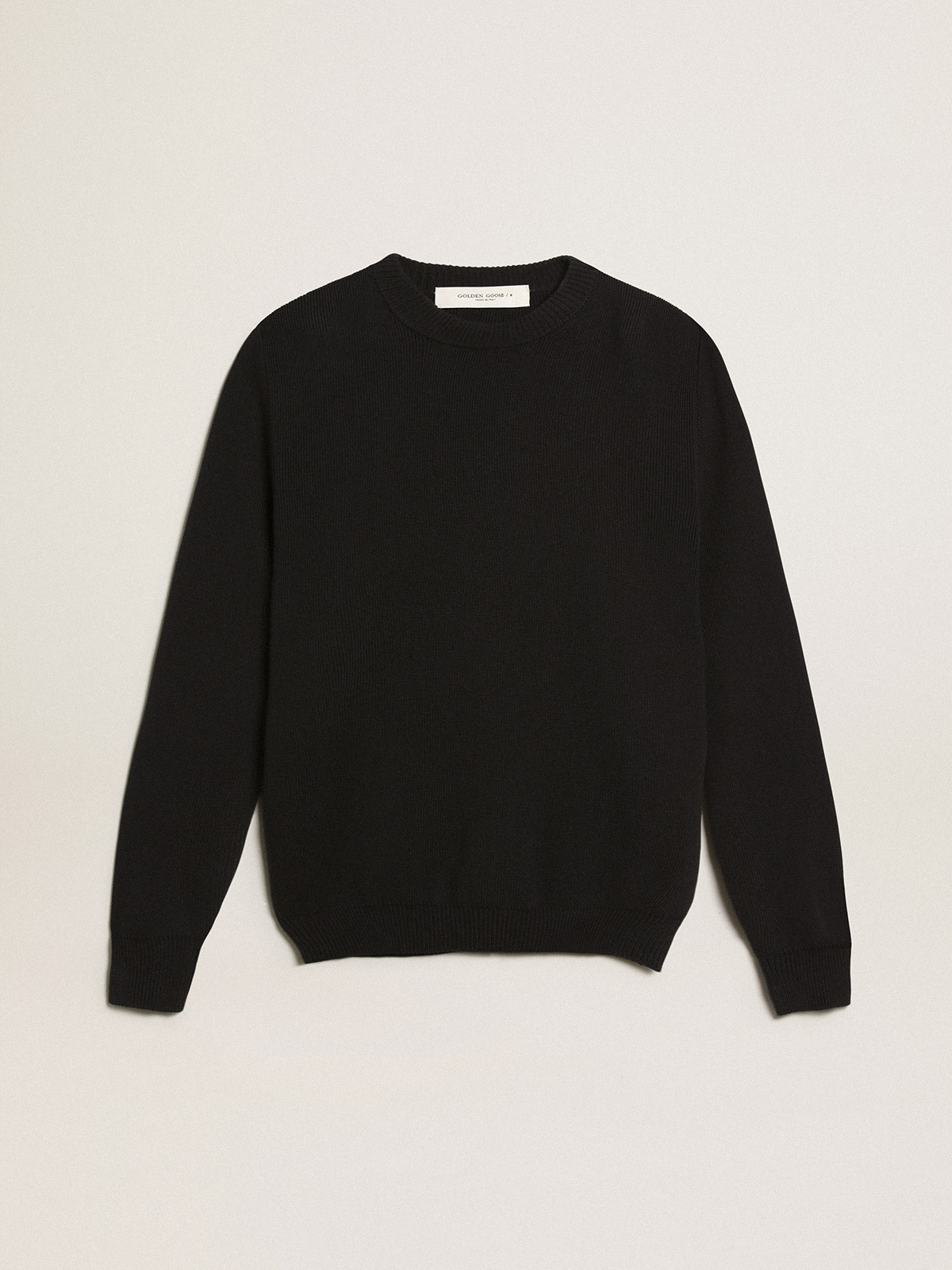 Pull manches longues bandes bijoux noir femme