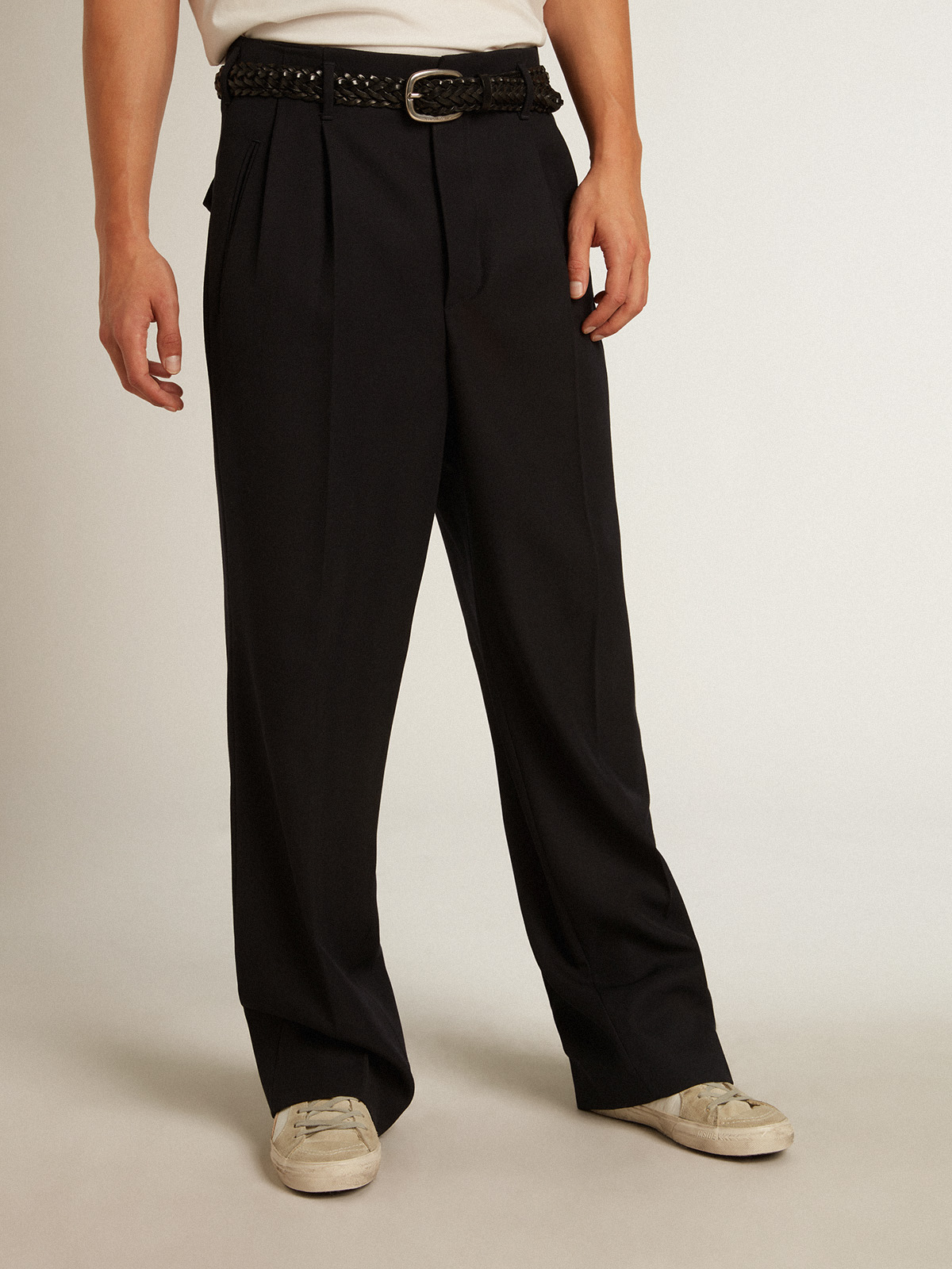 Wide leg hotsell slacks mens