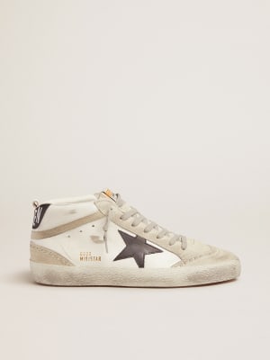 Mid Star LTD with blue leather star and white nappa leather flash | Golden  Goose