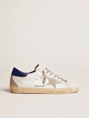 Men's Ball Star in white nappa with blue star and heel tab