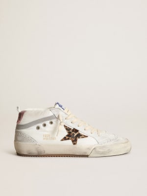 Bio-based Mid Star LTD with gold leather star and pink flash | Golden Goose