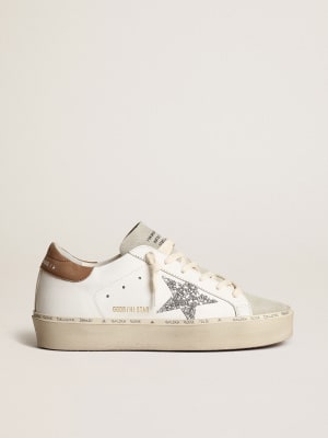 Women\'s Ball Star in nappa with white star and glitter heel tab | Golden  Goose