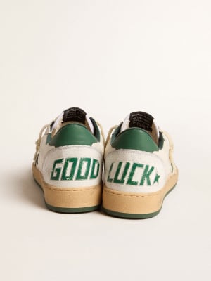 Suede, leather and mesh Running Sole sneakers with metallic heel tab |  Golden Goose
