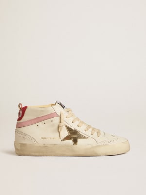 Women\'s Mid Star with laminated heel tab and glitter laces | Golden Goose