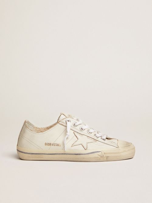 White trainers with hot sale gold stars