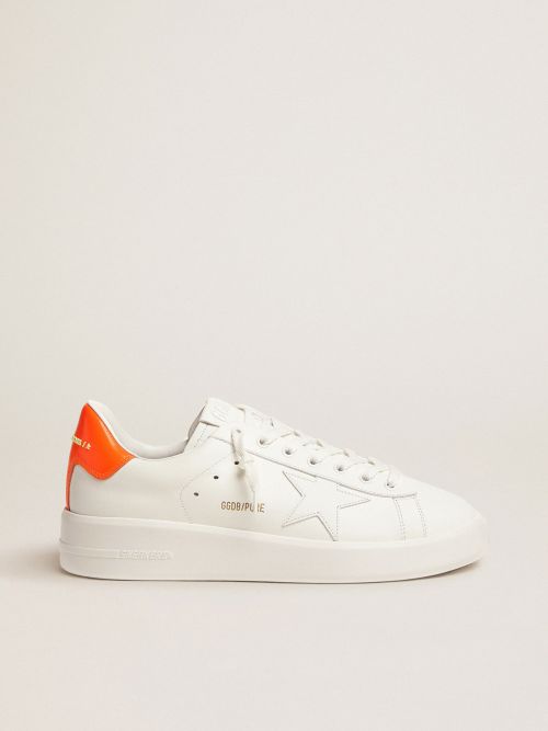 All white golden store goose sneakers