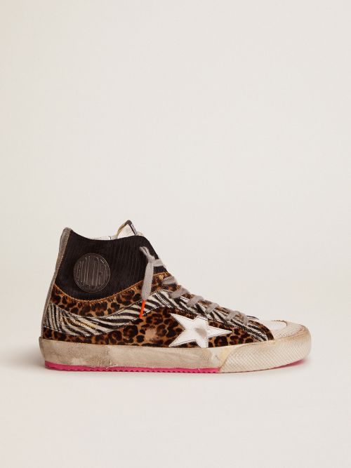 Women\'s Francy LAB sneakers with printed suede pony-skin upper | Golden  Goose