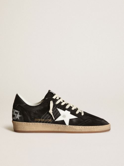 Golden Goose - Women's Ball Star in Black Suede with White Leather Star, Woman, Size: 39